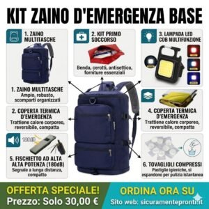 Kit di Emergenza Base – Zaino e Accessori Essenziali per le Emergenze