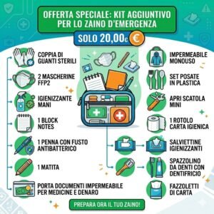 Kit aggiuntivo per Zaino d'emergenza